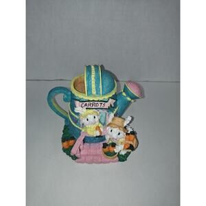 Dan Dee Vintage Collectors Choice Handpainted Decoration Bunny Carrots Teapot
